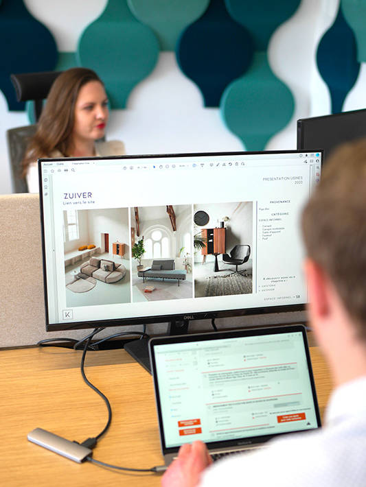 choix mobilier espace de travail colaboratif